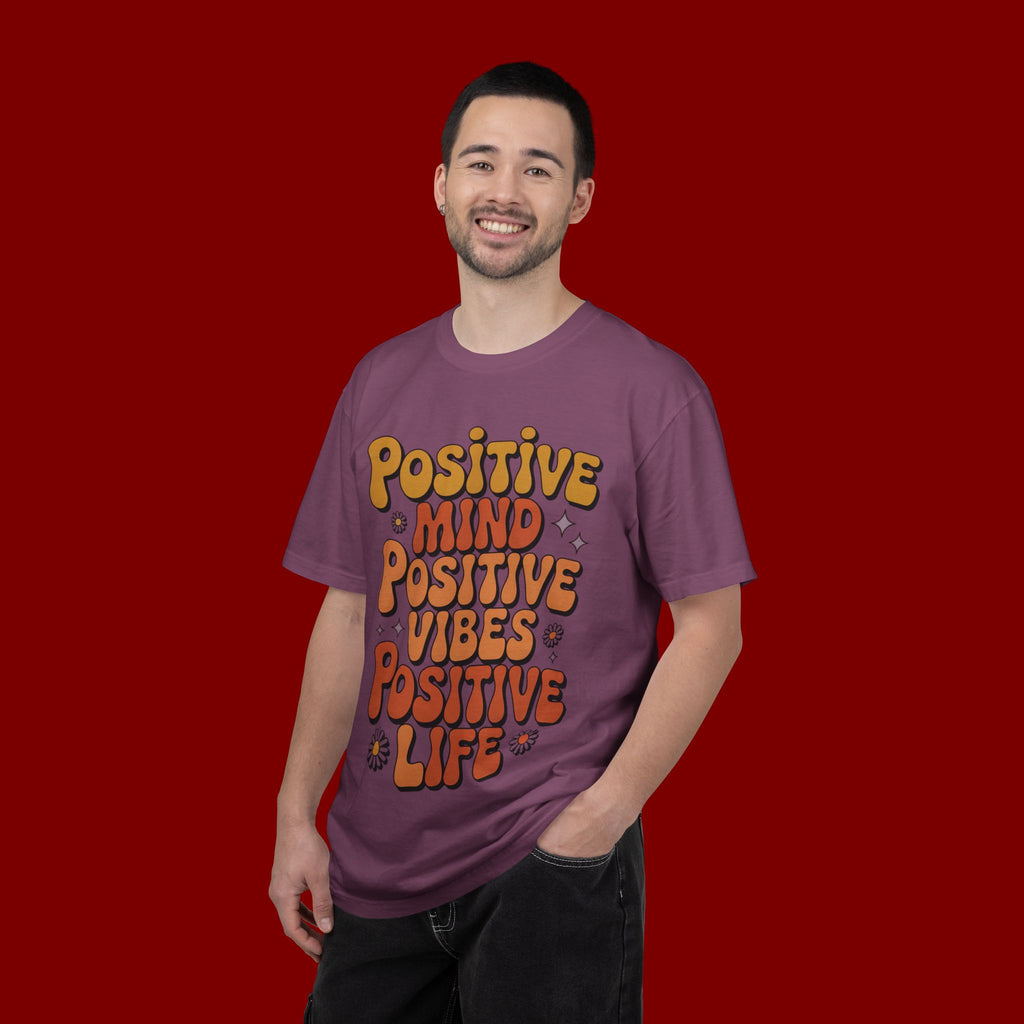 Positive Mind Positive Vibes Positive Life T-Shirt — Retro Daisy Graphic Tee
