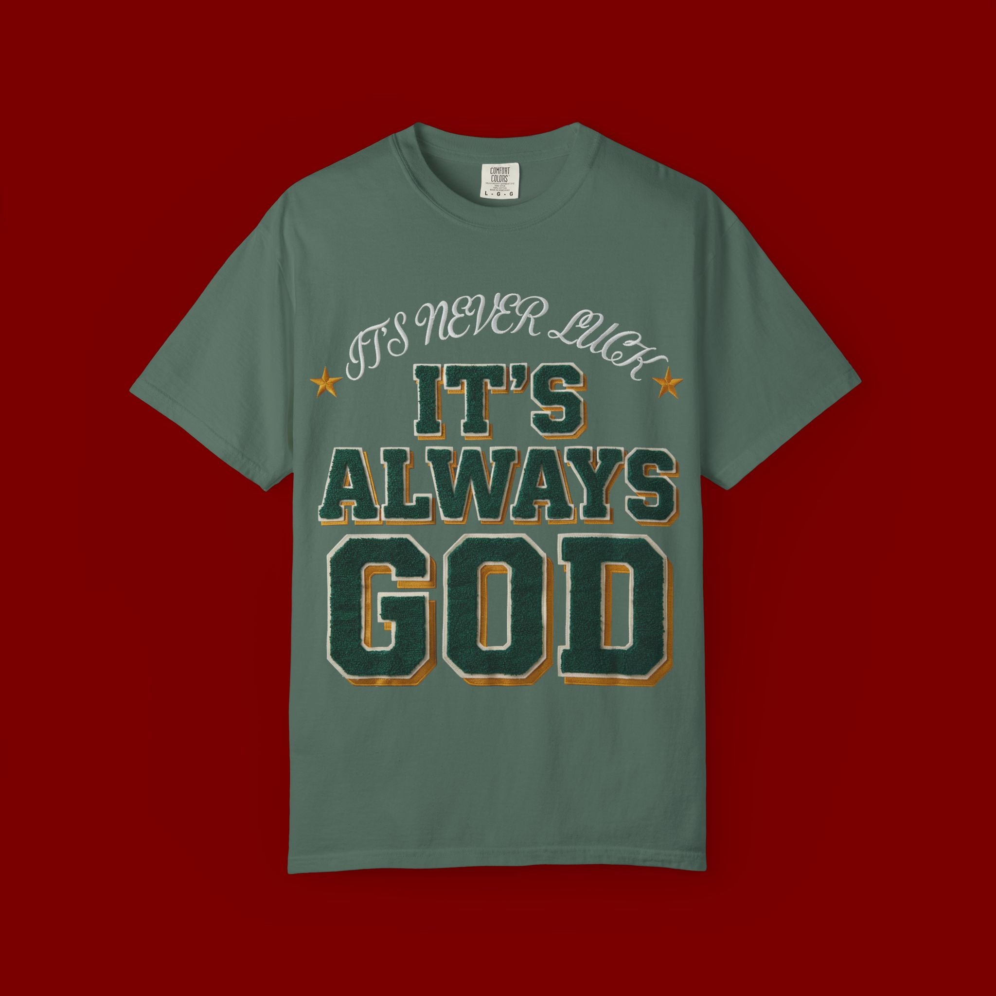 It’s Always God Graphic T-Shirt — Faith-Based Vintage Lettering Tee