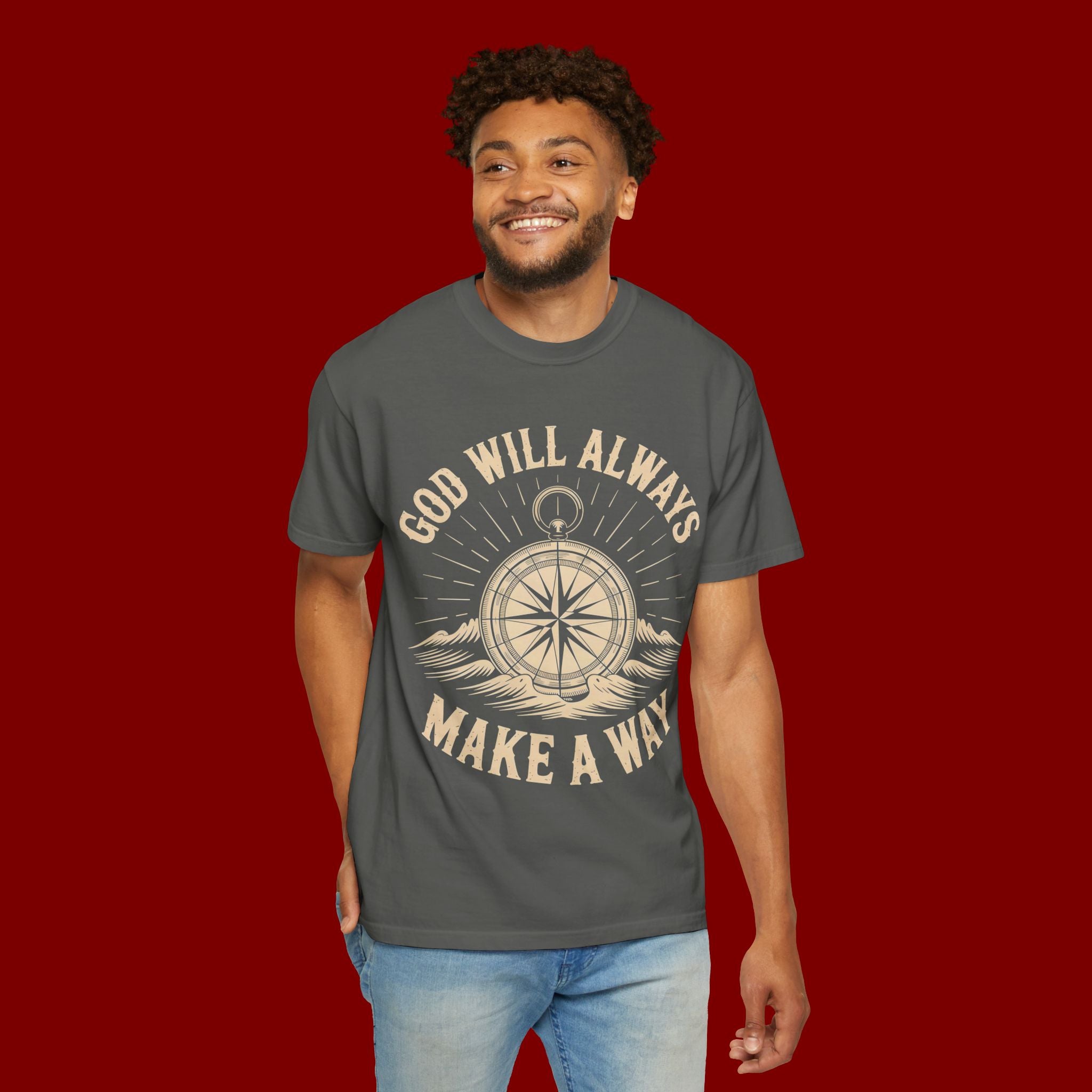 God Will Always Make A Way T-Shirt — Compass Christian Faith Graphic Tee