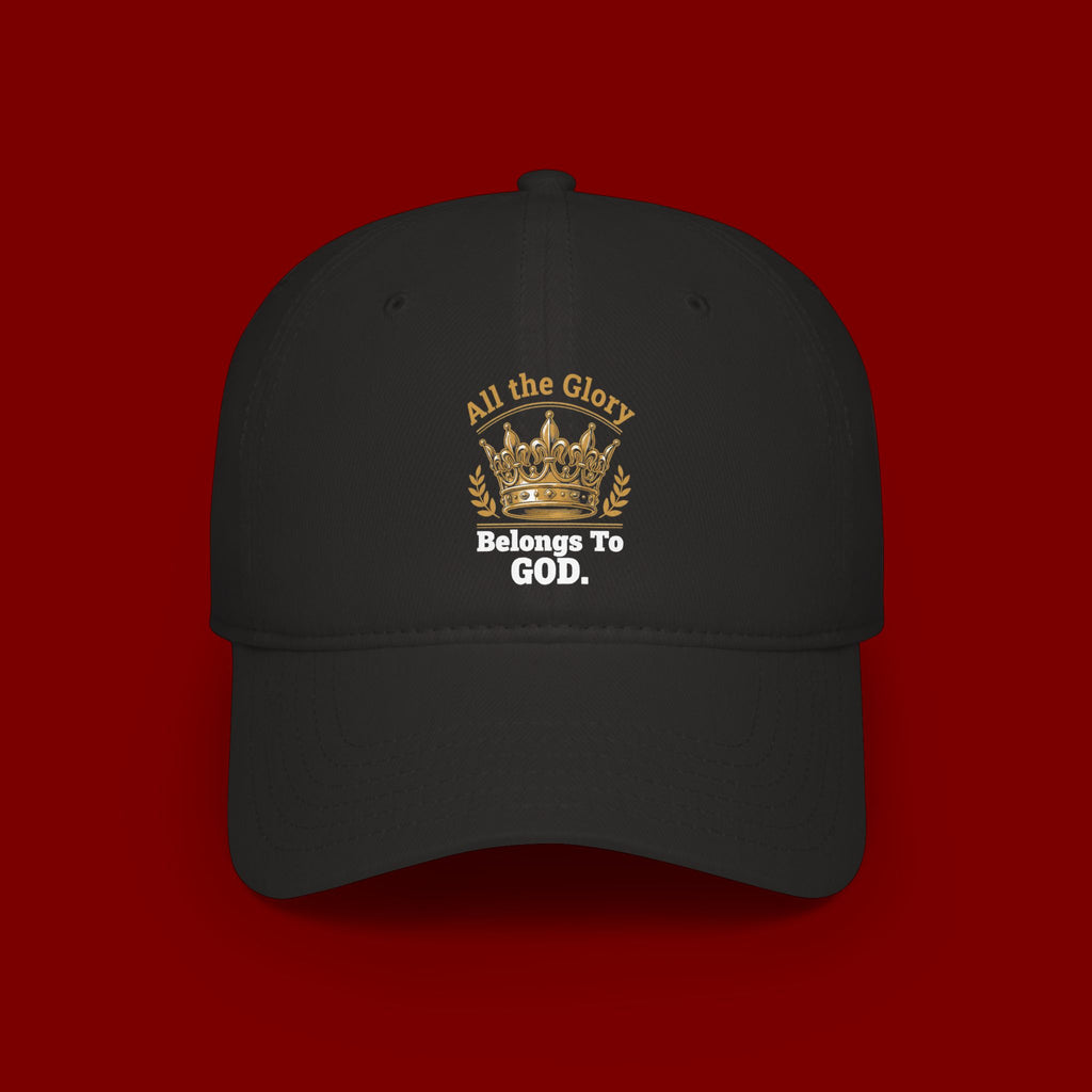 All the Glory Belongs to God Red Low Profile Baseball Cap
