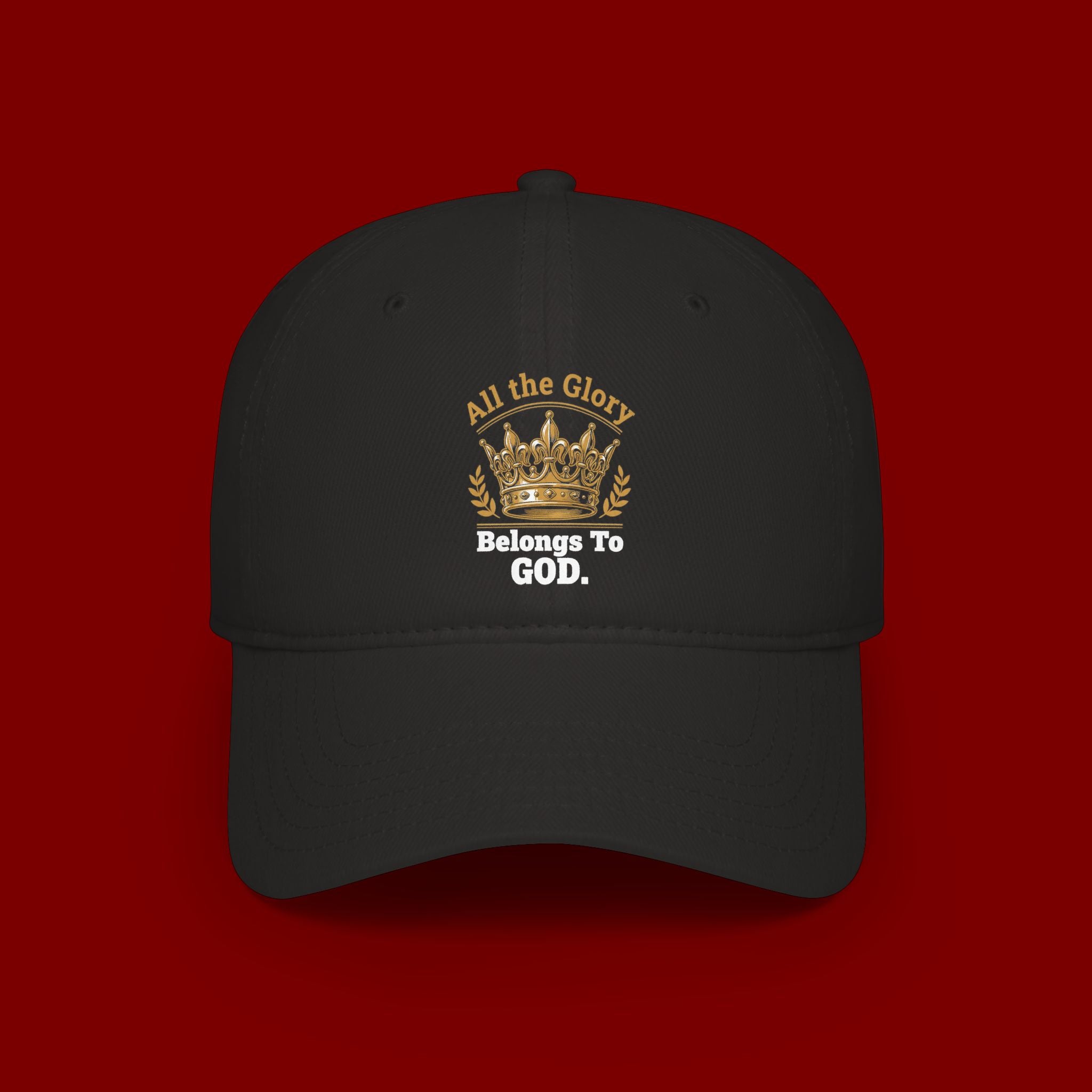All the Glory Belongs to God Red Low Profile Baseball Cap