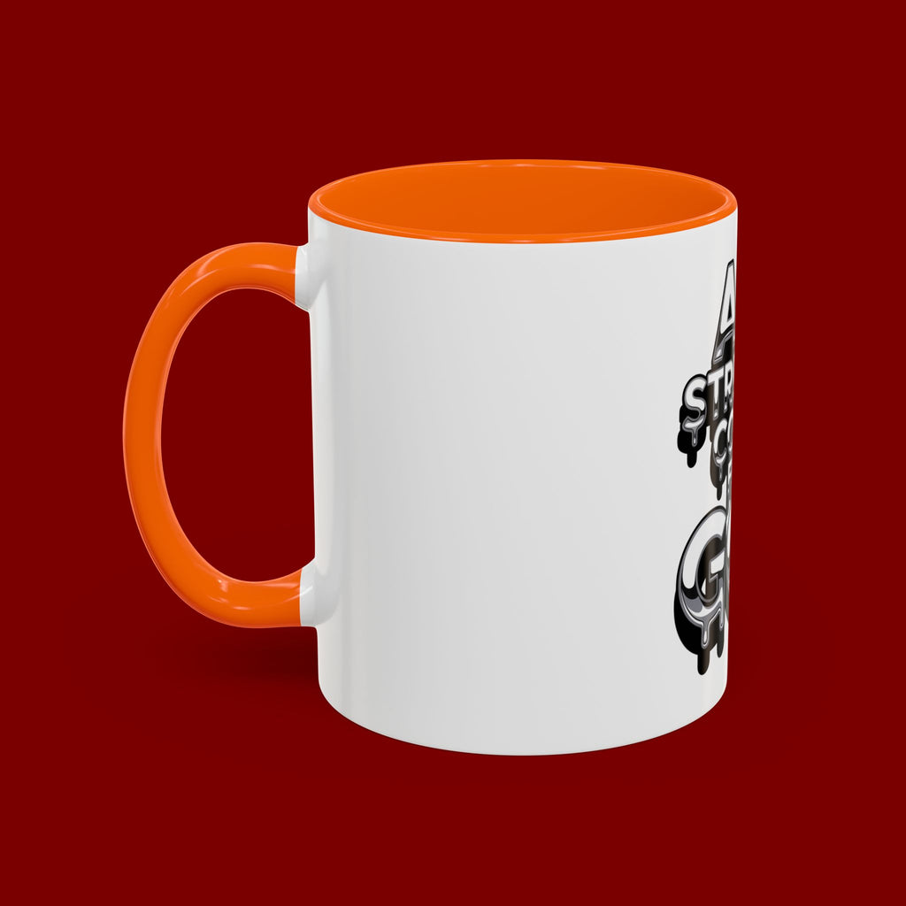 Ceramic Mug — "All Strength Comes From God" Black Accent Coffee Cup (11/15 oz)