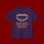 Kids Tee — "Faith Makes the Impossible Possible" Inspirational Graphic