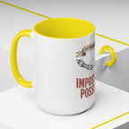 Accent Coffee Mug — "Faith Makes the Impossible Possible" Inspirational Ceramic Mug