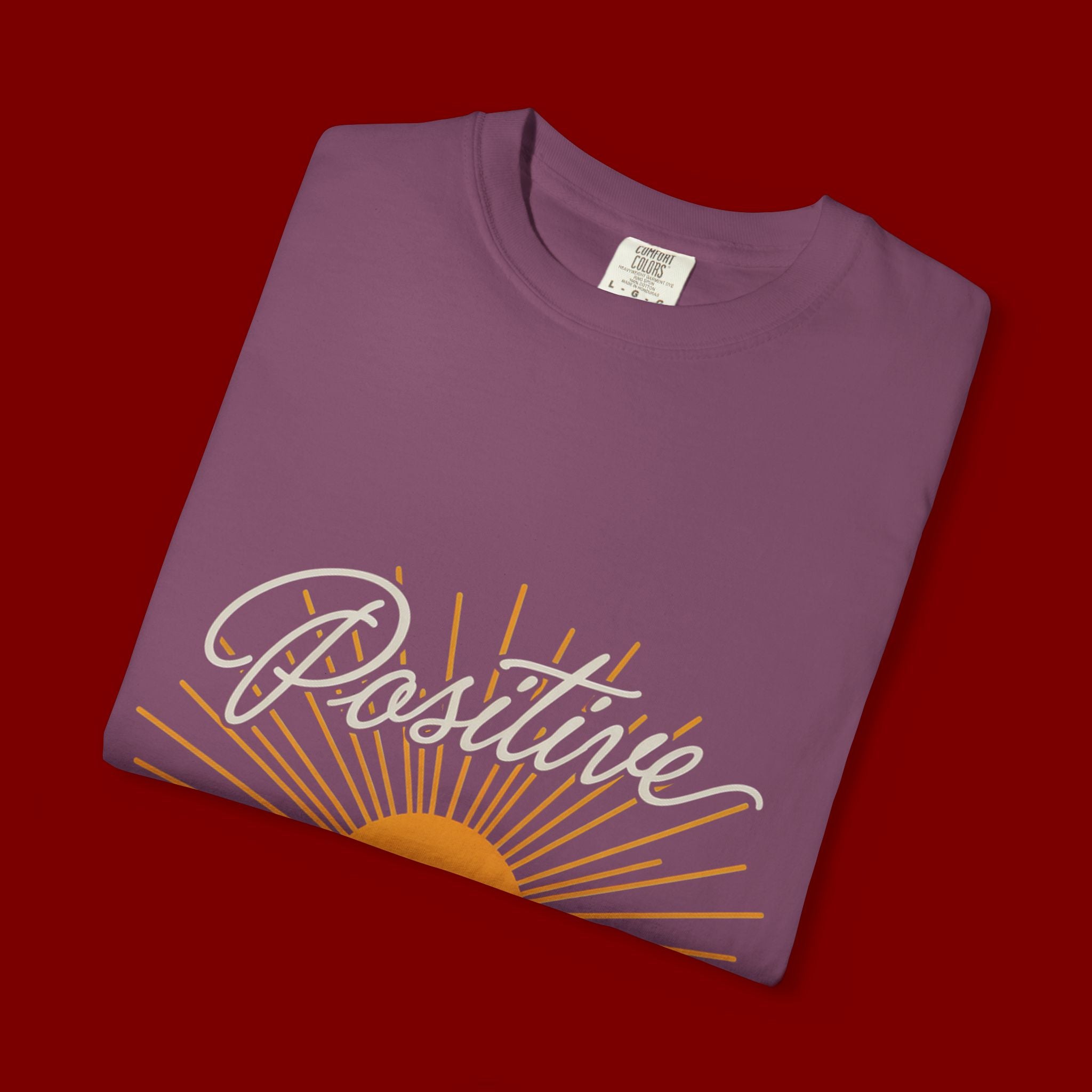 Positive Sunset T-Shirt — "Positive" Mind • Vibes • Life Motivational Tee