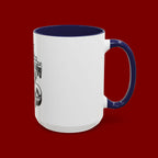 Ceramic Mug — "All Strength Comes From God" Black Accent Coffee Cup (11/15 oz)