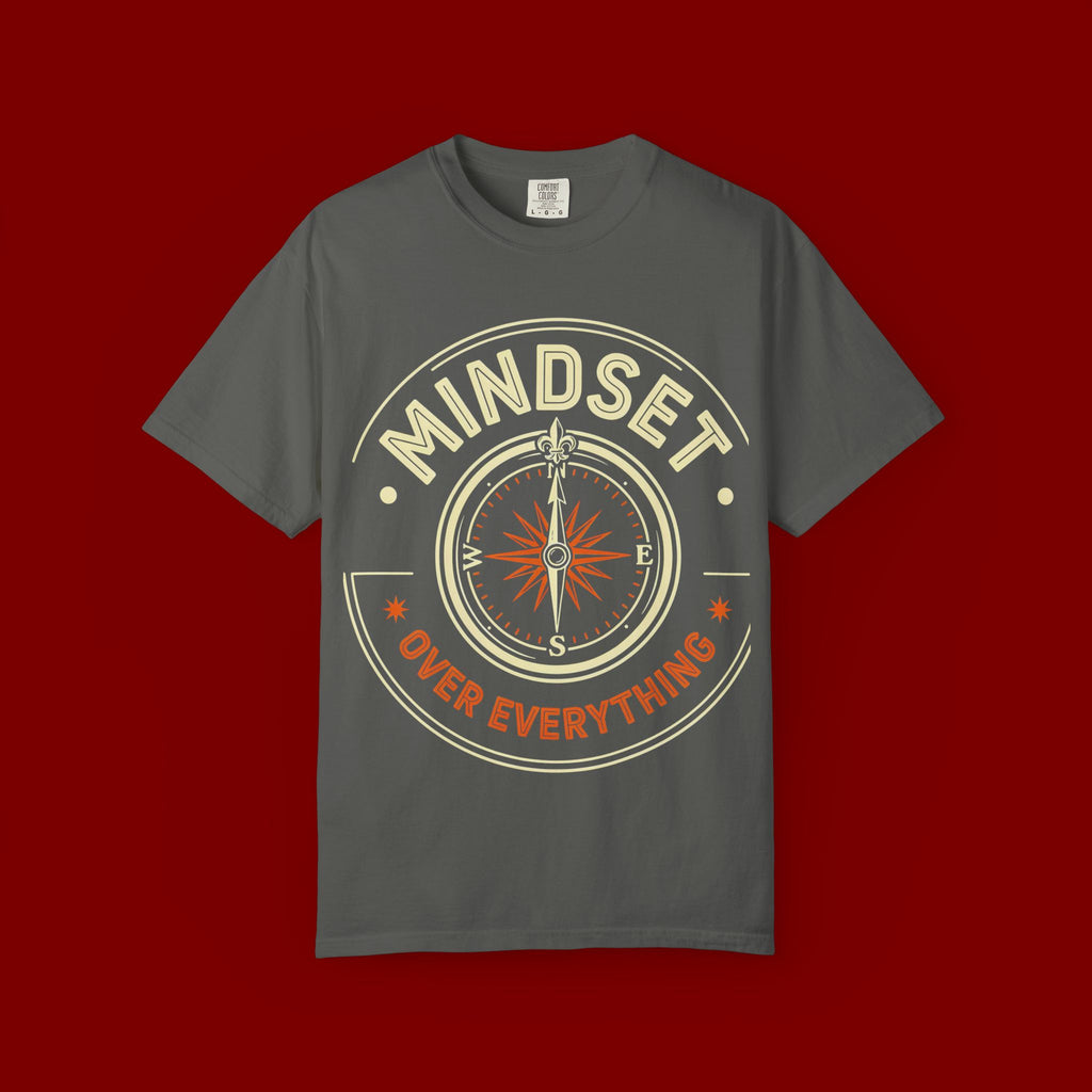 Mindset Over Everything T-Shirt — Positive Vibes Compass Graphic Tee