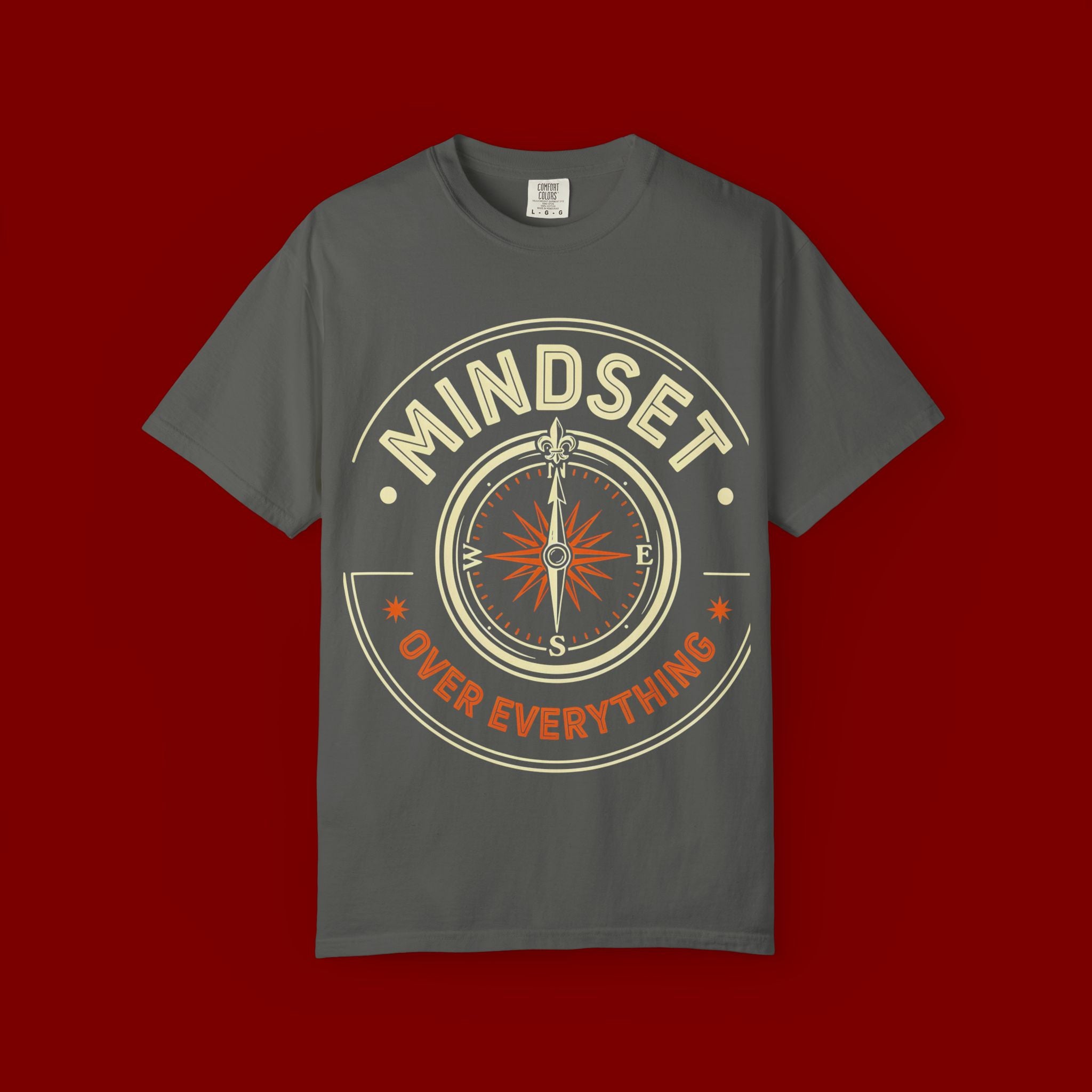 Mindset Over Everything T-Shirt — Positive Vibes Compass Graphic Tee