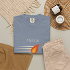 Pray & Never Give Up T‑Shirt — Inspirational Candle Faith Tee