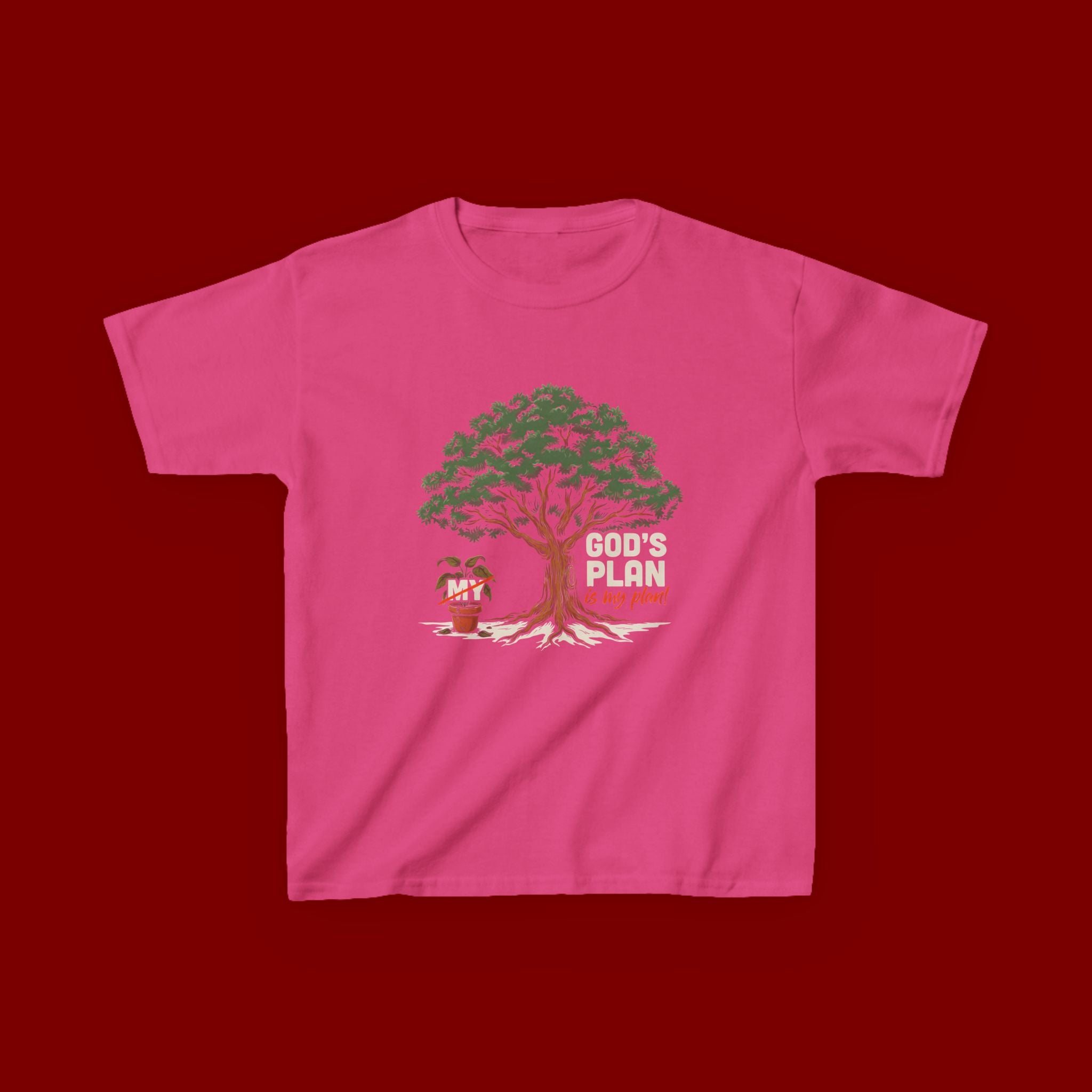 Kids Tee — Cute Tree & Plant Pot Illustration (“Grow Big, Little One”)