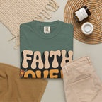 Faith Over Fear T‑Shirt — Retro Floral Inspirational Tee