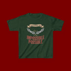 Kids Tee — "Faith Makes the Impossible Possible" Inspirational Graphic
