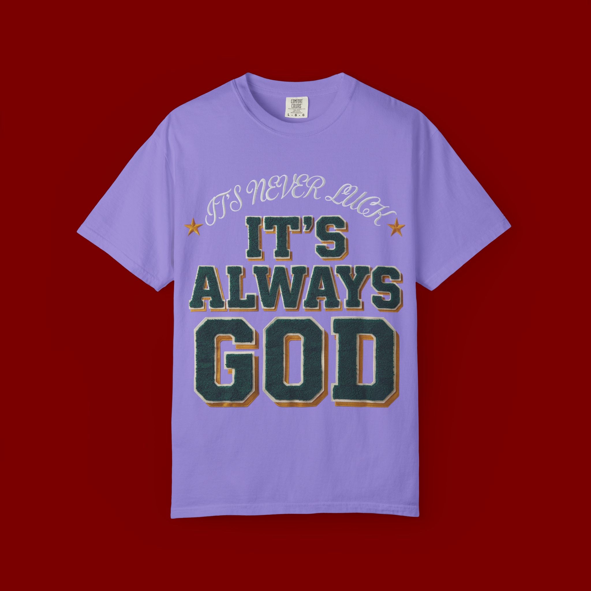 It’s Always God Graphic T-Shirt — Faith-Based Vintage Lettering Tee