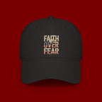 Faith Over Fear Baseball Cap — Patriotic Christian Low Profile Hat