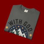 Faith-Based Mountain T-Shirt — "With God All Things Are Possible"