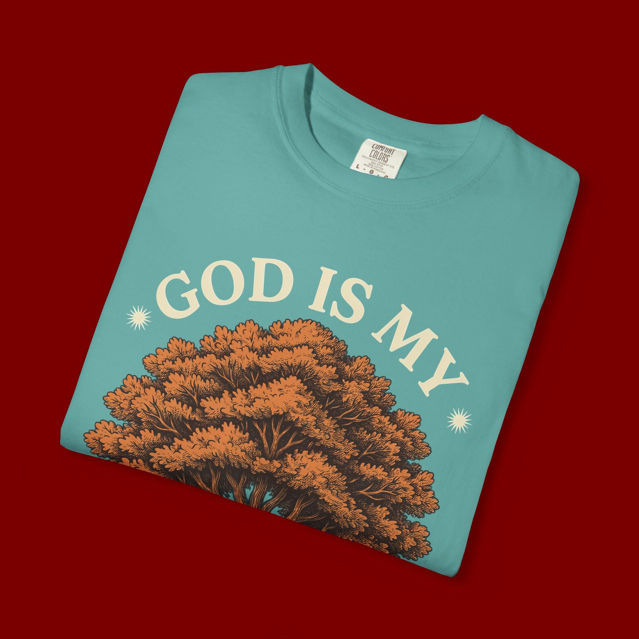 God Is My Strength T-Shirt — Tree Faith Graphic Tee