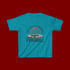Kids Tee — “Faith Makes the Impossible Possible” Floral Inspirational Shirt
