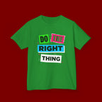 Kids Tee - "Do The Right Thing" Bold Colorblock Graphic