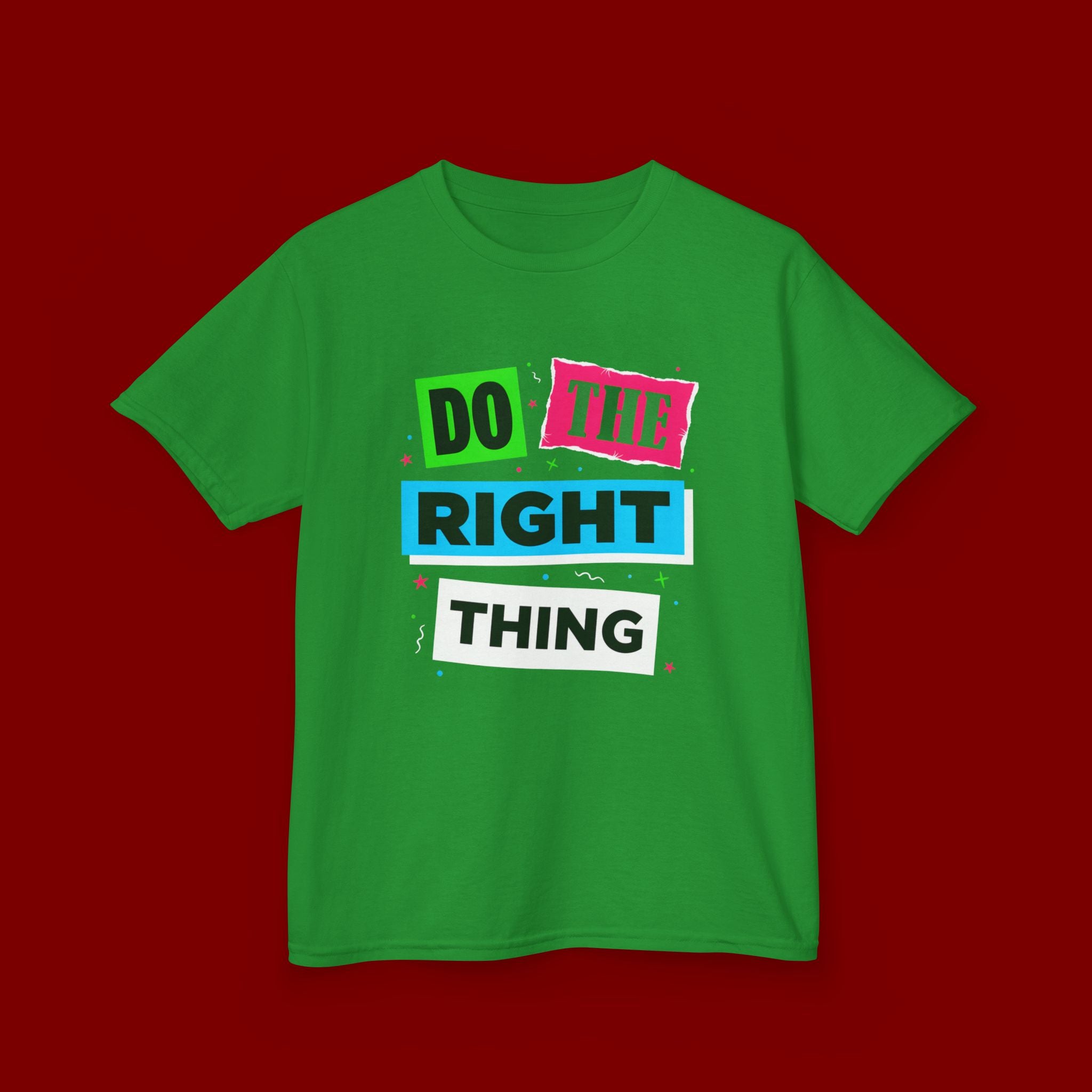 Kids Tee - "Do The Right Thing" Bold Colorblock Graphic