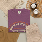 God Is My Strength T-Shirt — Christian Faith Anvil Graphic Tee