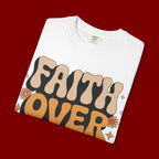 Faith Over Fear T‑Shirt — Retro Floral Inspirational Tee