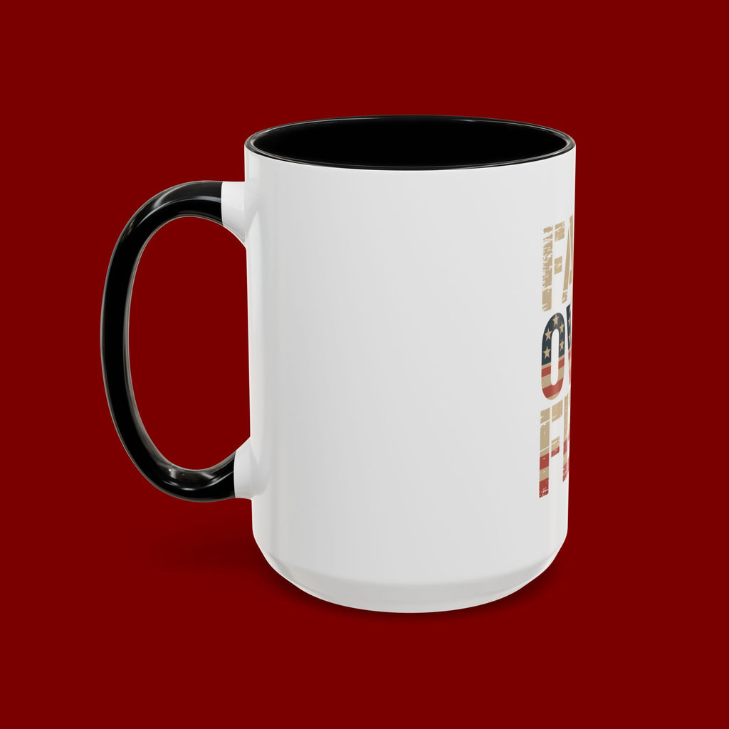 Faith Over Fear Mug — Patriotic Eagle Coffee Cup (11/15oz)