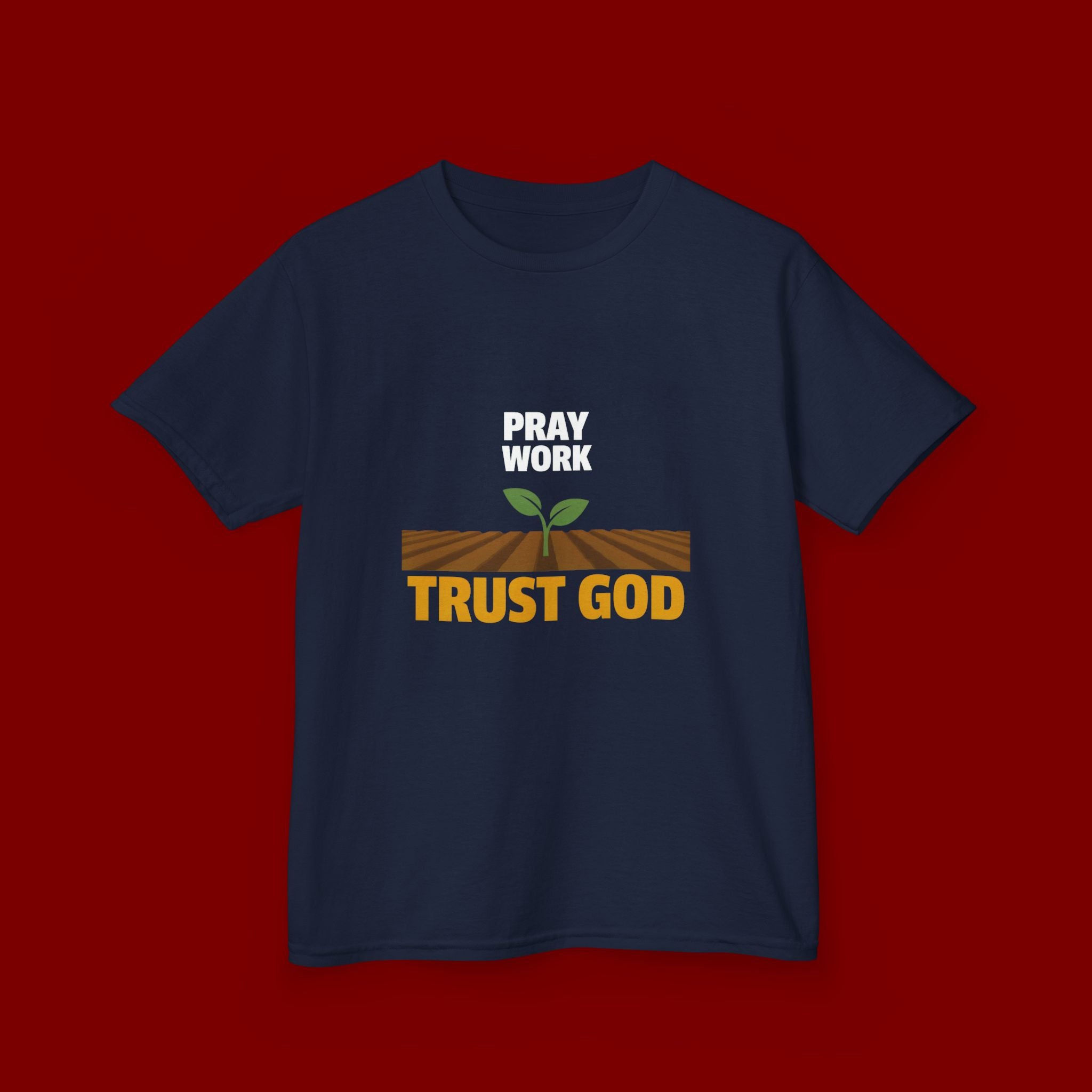 Kids Tee — "Trust God" Sprout Graphic