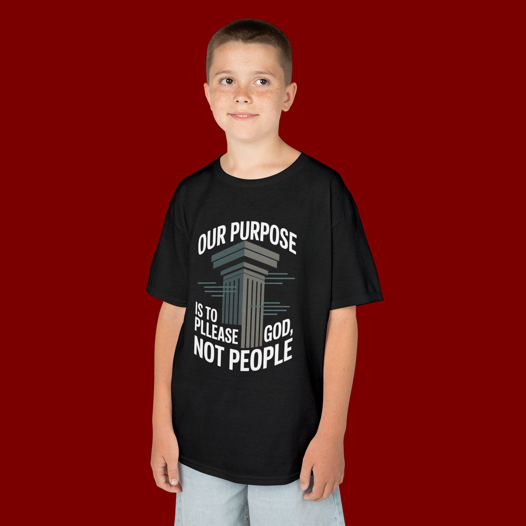 Kids T-Shirt — "Our Purpose Is To Please God, Not People" Faith Graphic Tee