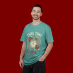 Take Time to Pray T‑Shirt — Vintage Pocket Watch & Roses Spiritual Tee