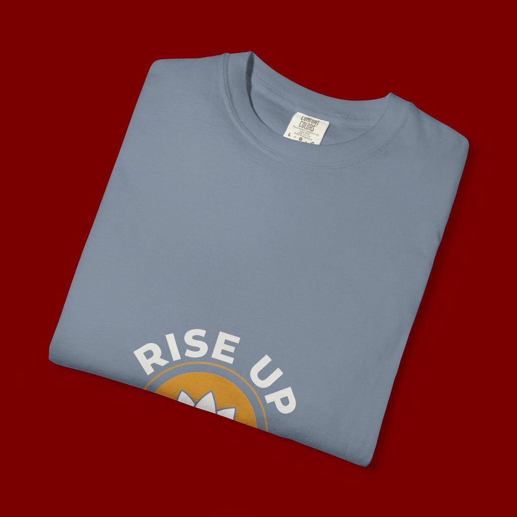 Rise Up and Pray T-Shirt — Spiritual Faith Graphic Tee with Lotus