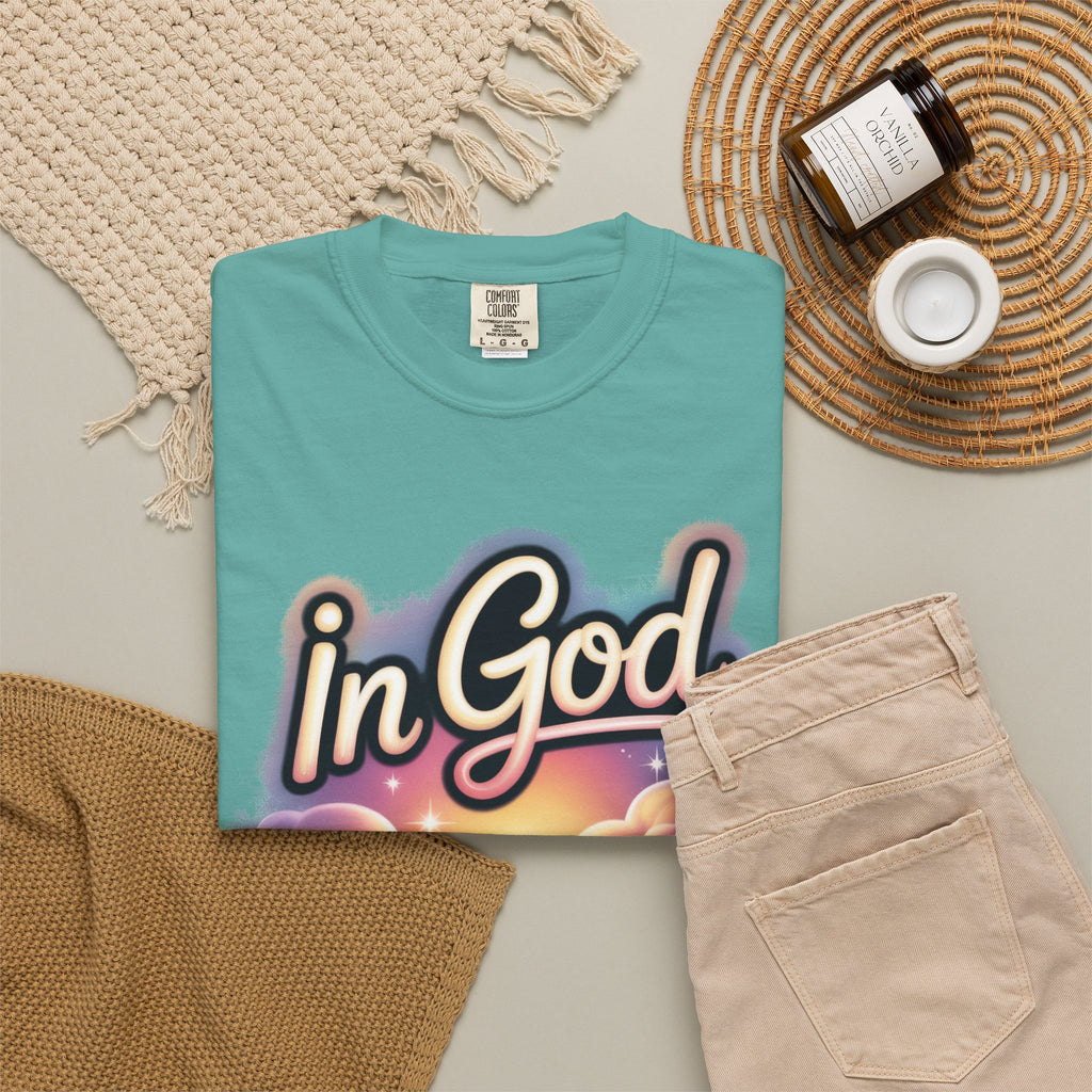 T-Shirt — “In God the Heart Finds Peace” Religious Faith Tee