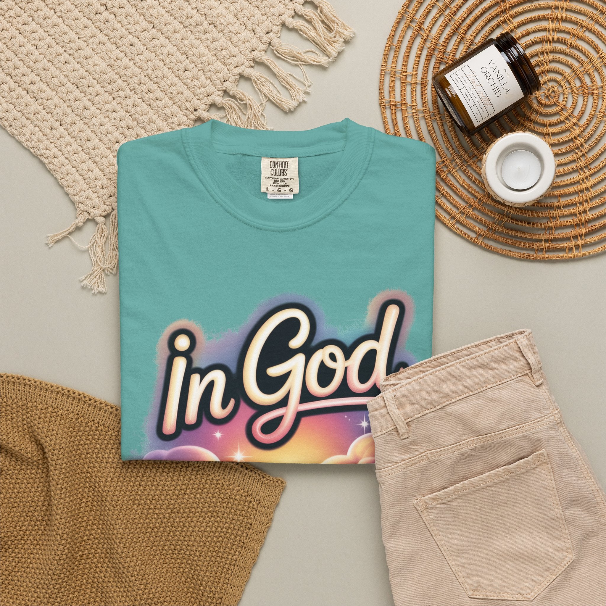 T-Shirt — “In God the Heart Finds Peace” Religious Faith Tee