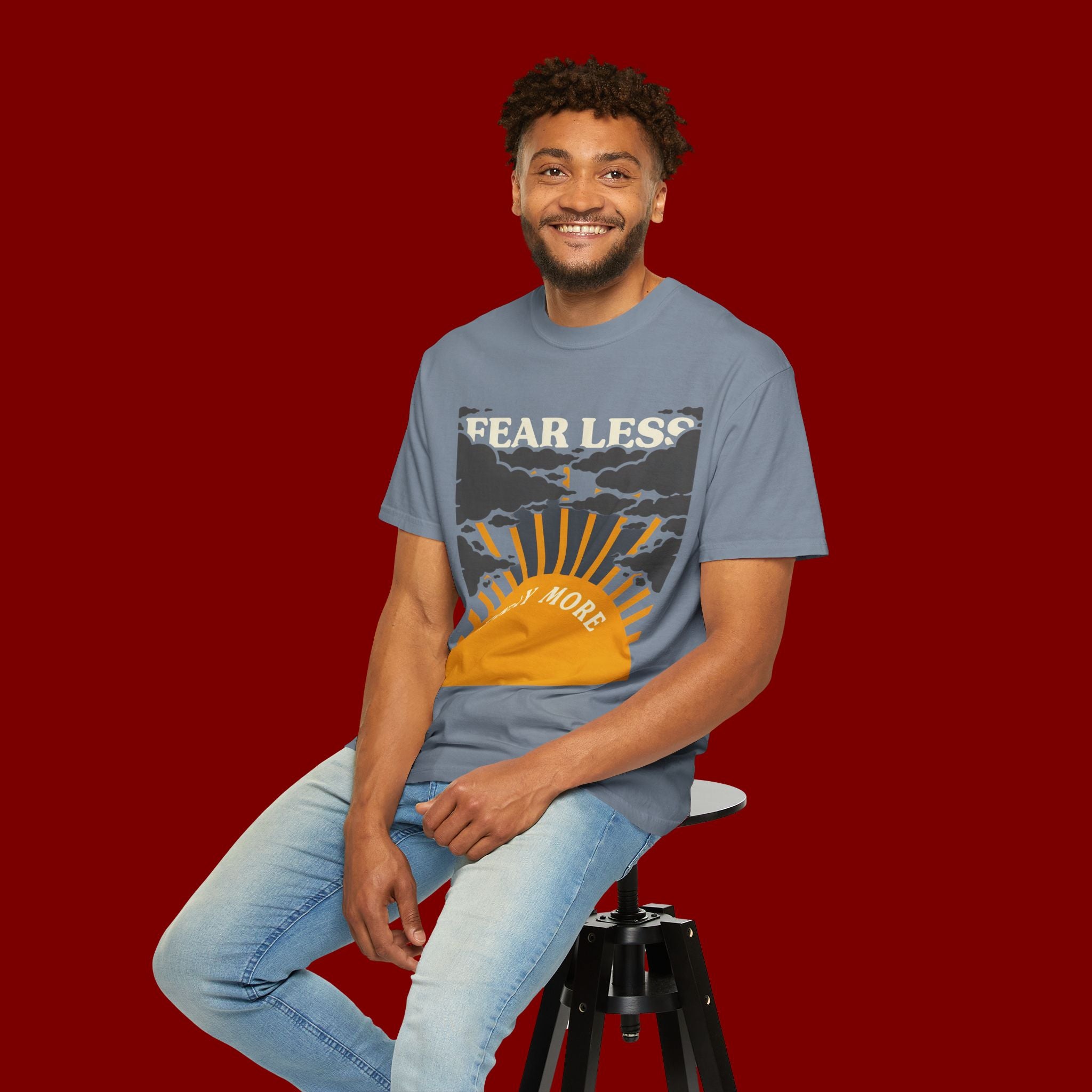 Fear Less Pray More T-Shirt — Inspirational Christian Graphic Tee