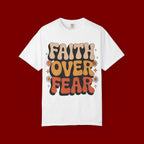 Faith Over Fear T‑Shirt — Retro Floral Inspirational Tee