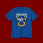 Kids Tee - "Return to God" Roadway Graphic Religious Youth Shirt