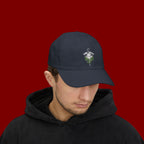 Dad Cap — Minimal Green Plant Drip Embroidered Hat
