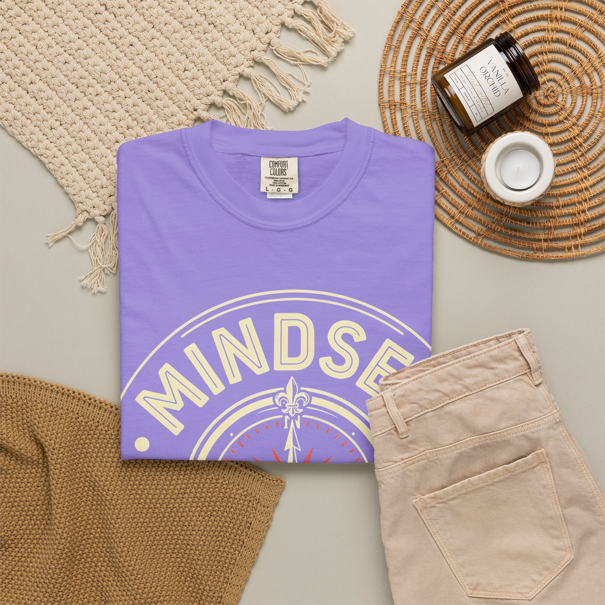 Mindset Over Everything T-Shirt — Positive Vibes Compass Graphic Tee