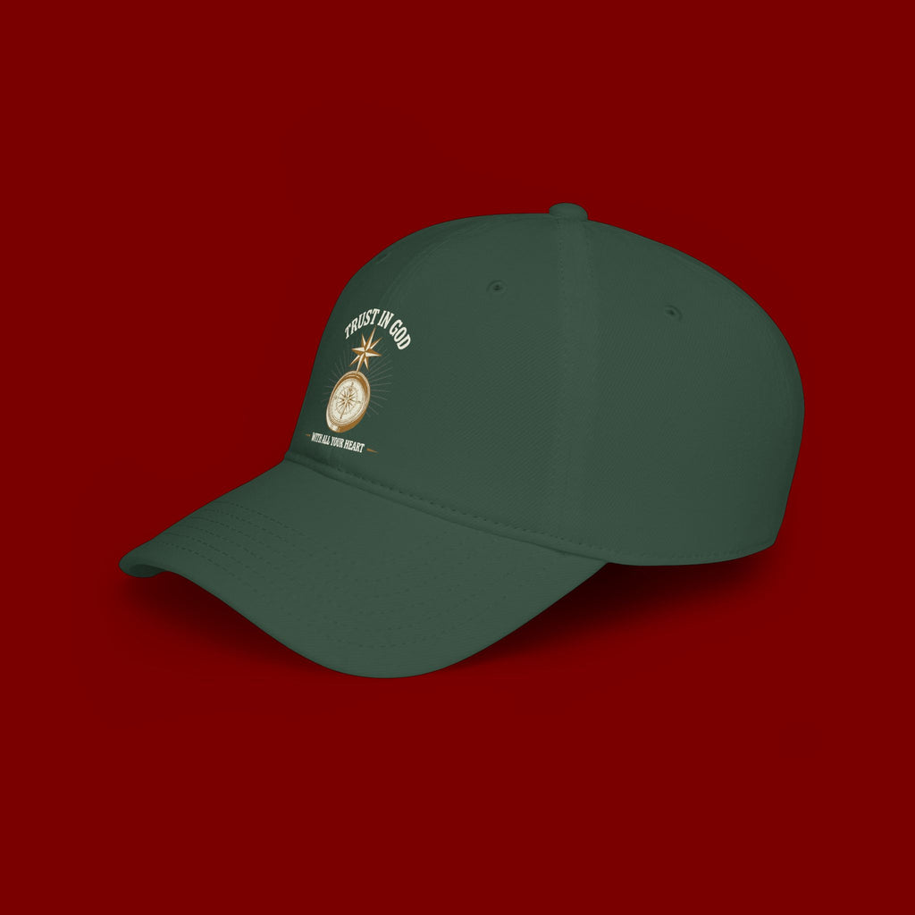 Trust In God Baseball Cap — "Trust in God With All Your Heart" Embroidered Low Profile Hat