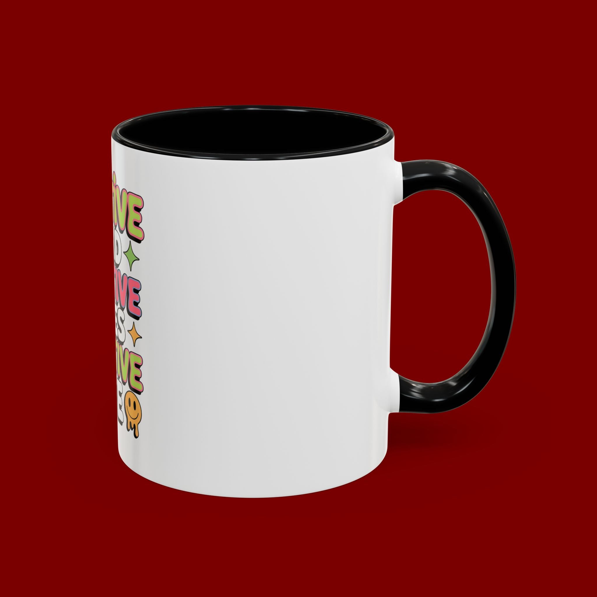 Positive Mind Positive Vibes Coffee Mug — Motivational Accent Mug