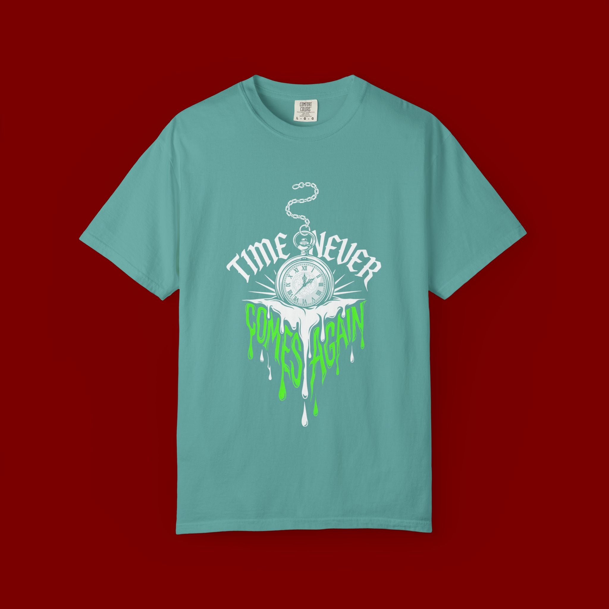 Time Never Comes Again T-Shirt — Vintage Pocket Watch Graphic Tee