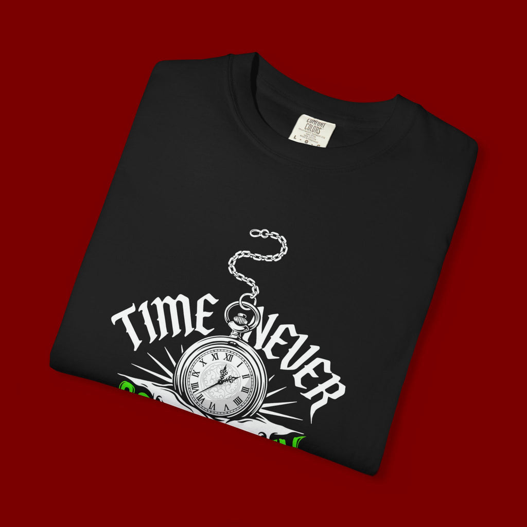 Time Never Comes Again T-Shirt — Vintage Pocket Watch Graphic Tee