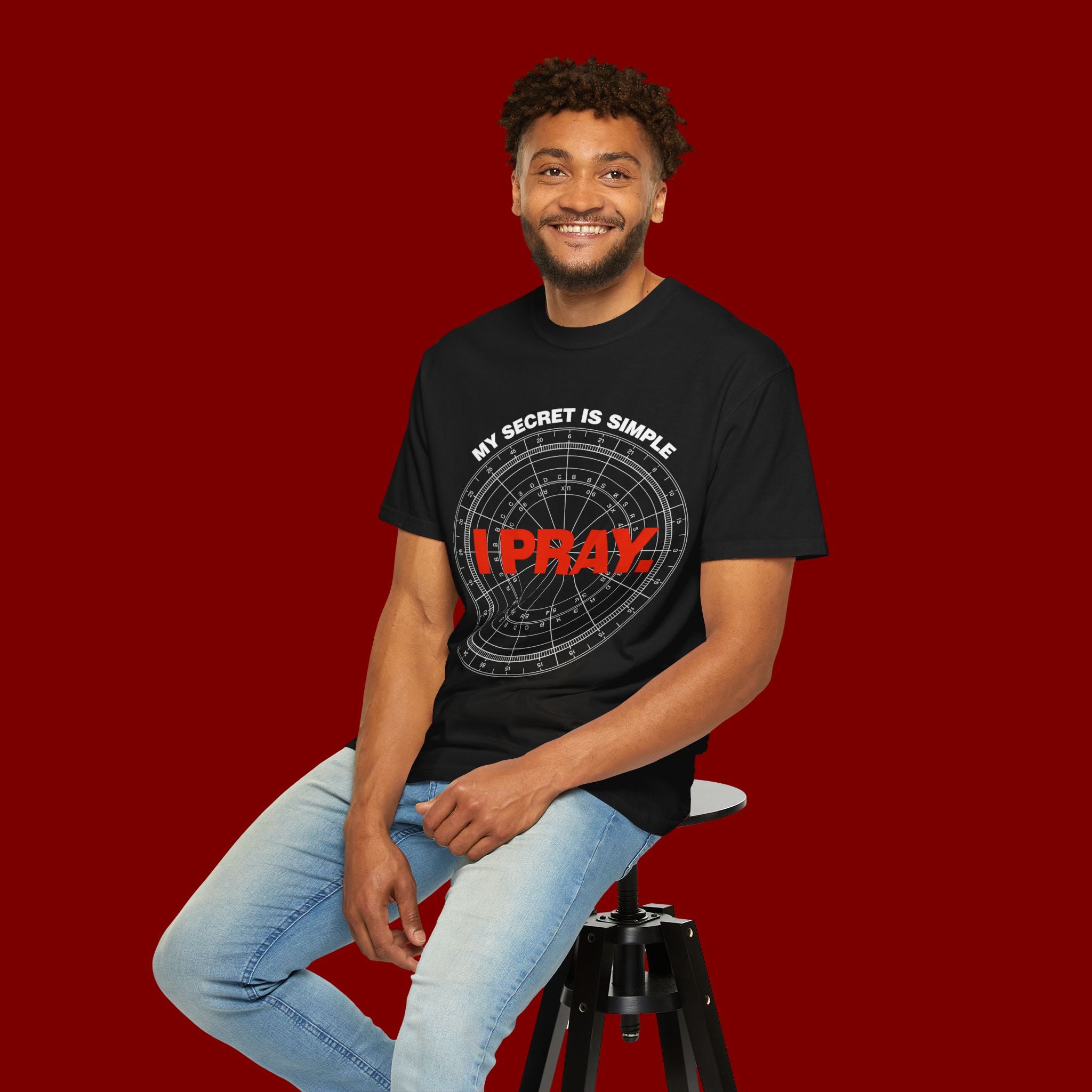 I Pray T‑Shirt — "My Secret Is Simple" Faith Graphic Tee