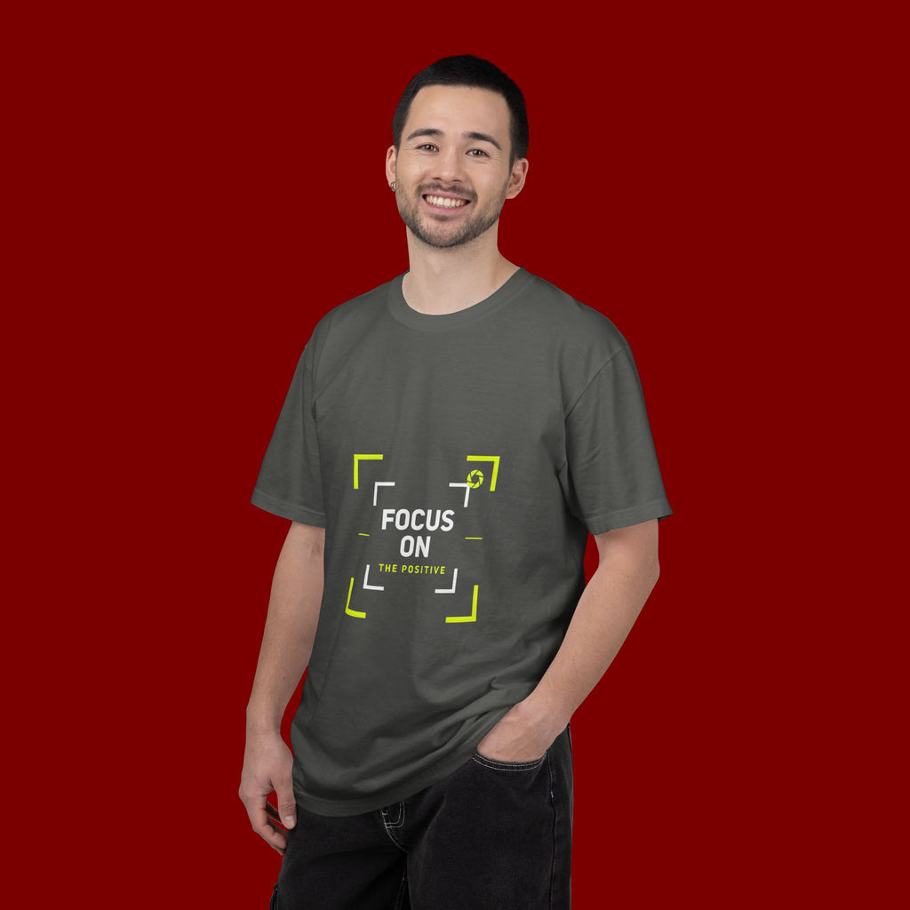 Minimalist 'Smile Frame' T-Shirt — Neon Accent Graphic Tee