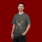 Minimalist 'Smile Frame' T-Shirt — Neon Accent Graphic Tee