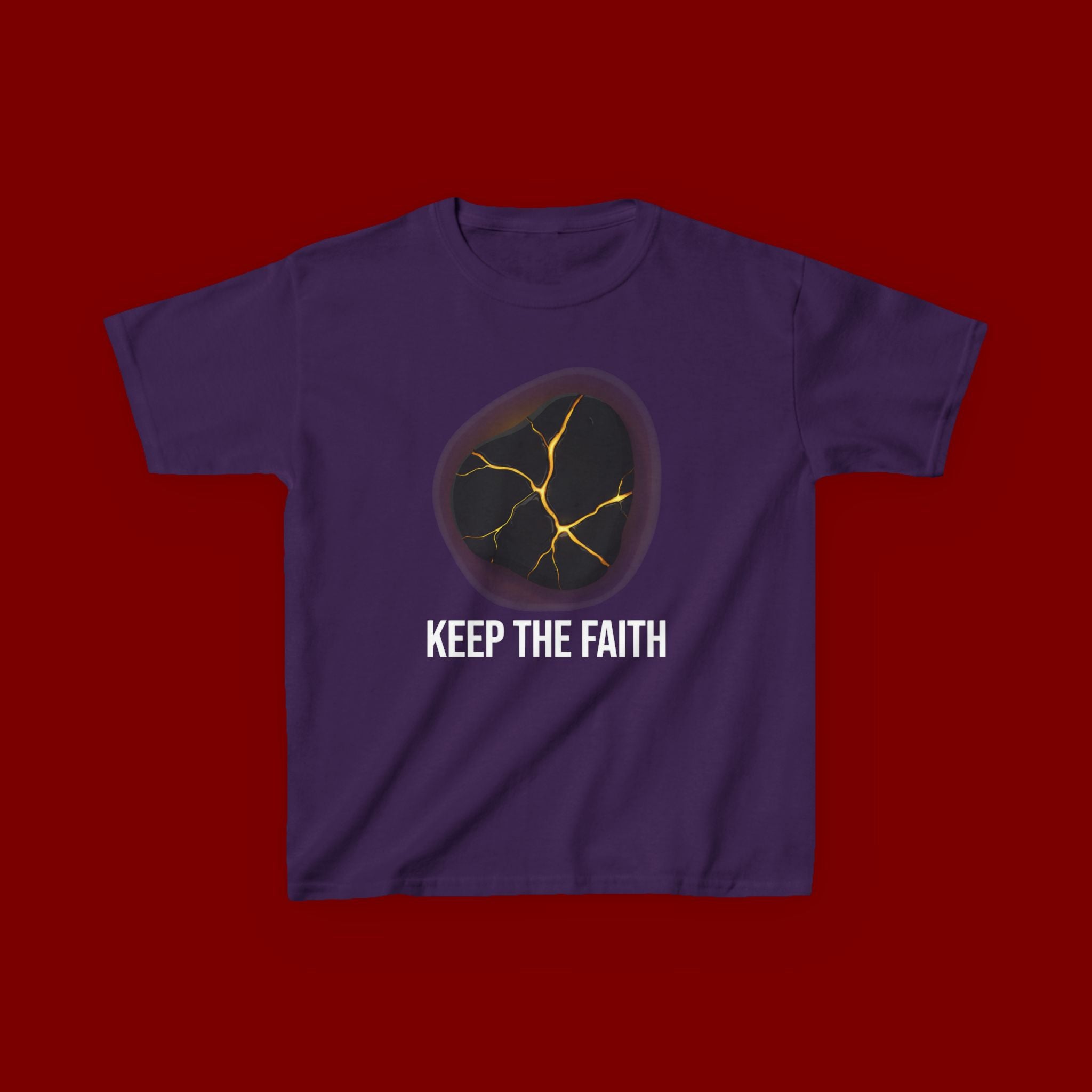 Keep The Faith Kids Tee — Kintsugi Stone Inspirational Children's T-Shirt