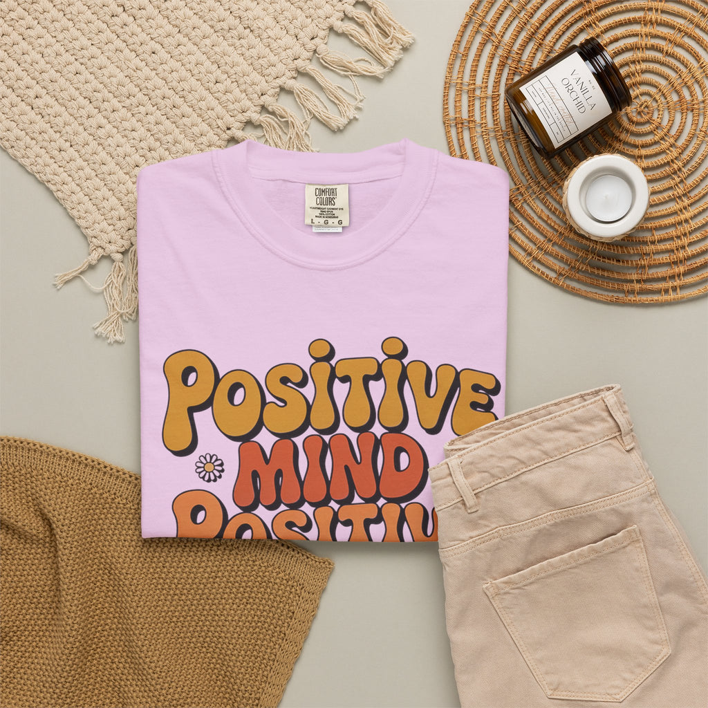 Positive Mind Positive Vibes Positive Life T-Shirt — Retro Daisy Graphic Tee