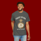 Trust in God Compass T-Shirt — "Trust In God With All Your Heart" Christian Faith Tee