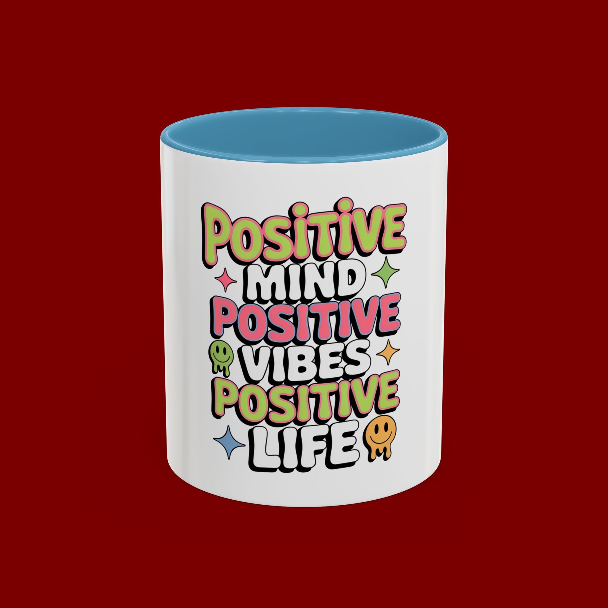 Positive Mind Positive Vibes Coffee Mug — Motivational Accent Mug