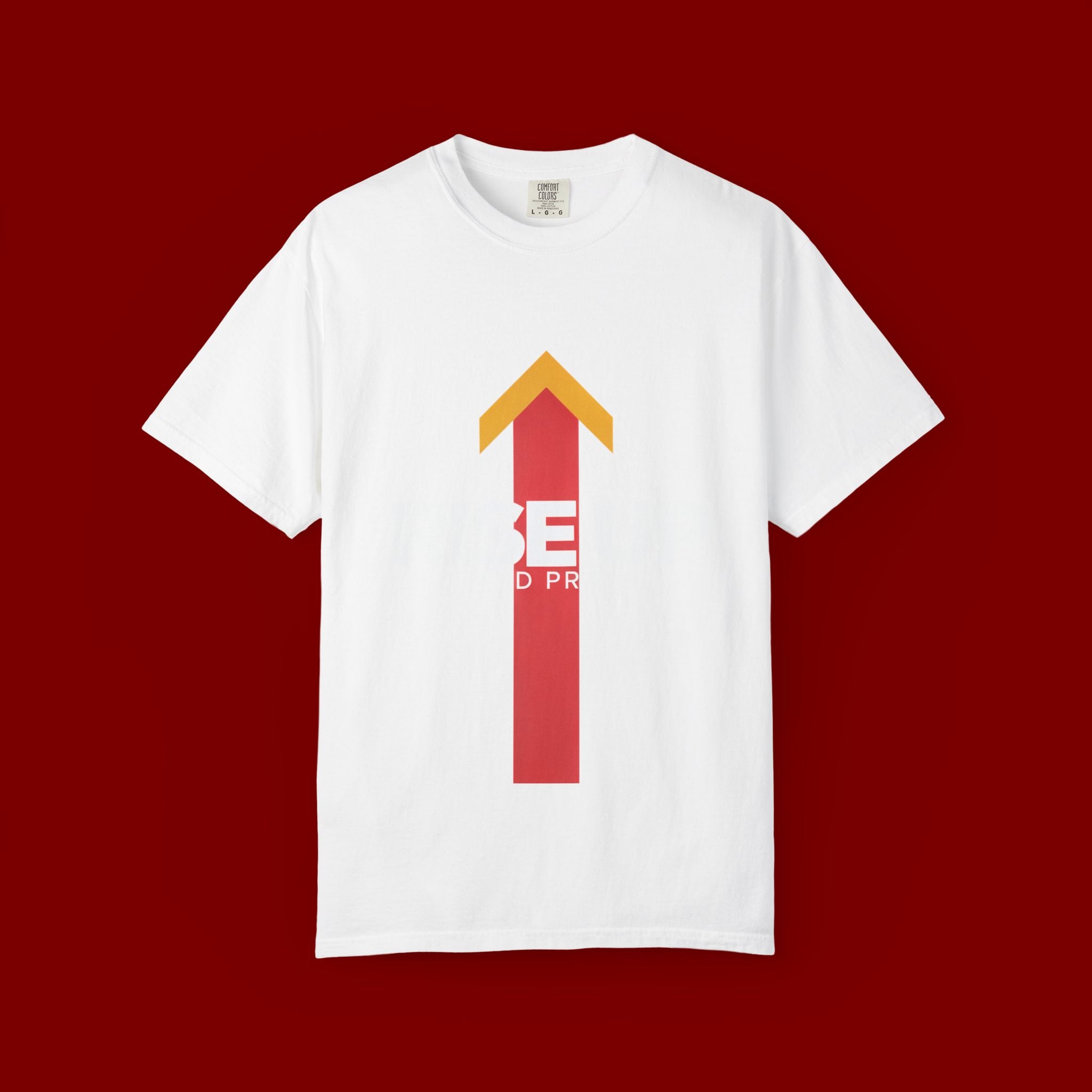 Arrow Up Graphic T-Shirt — Bold Upward Arrow Design