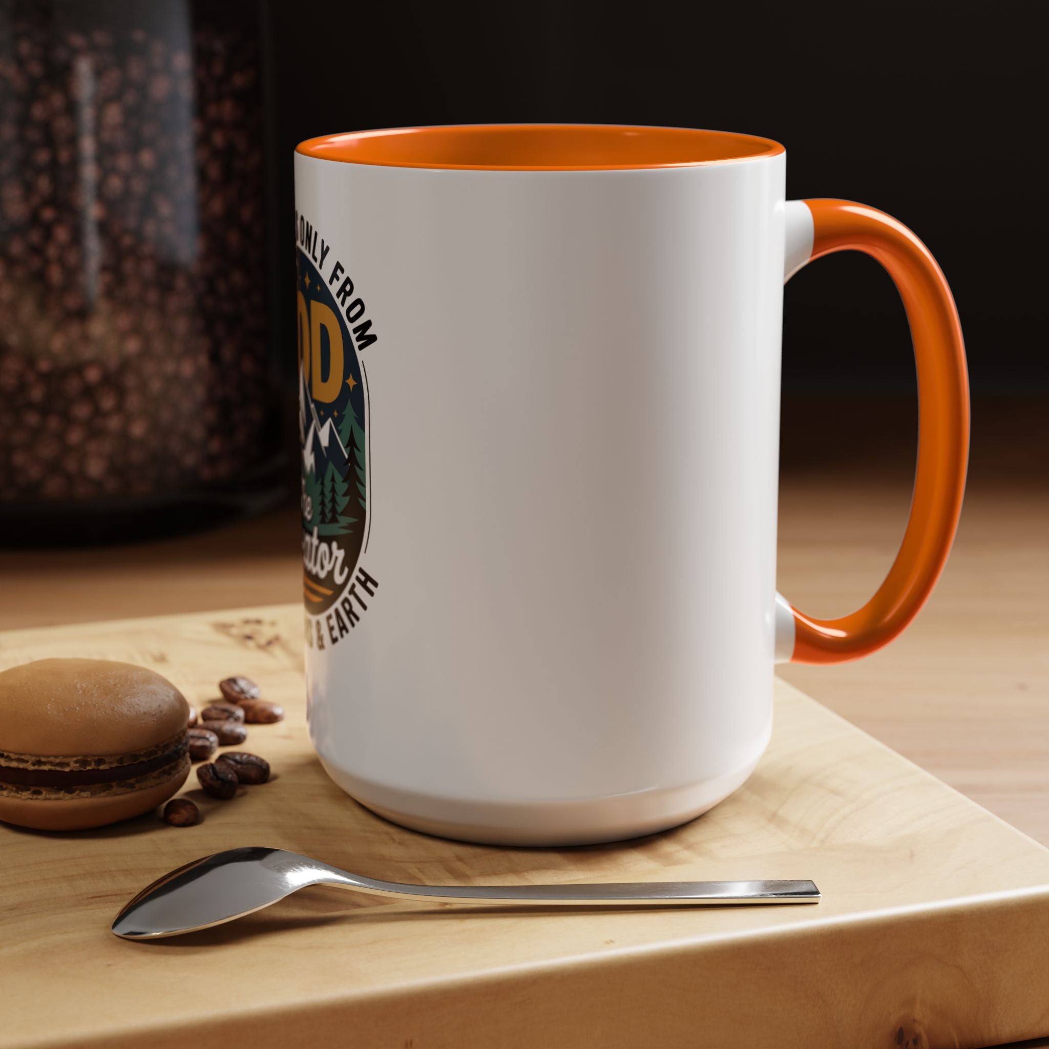 Christian Coffee Mug — “My Help Is Only From God The Creator” Accent Mug